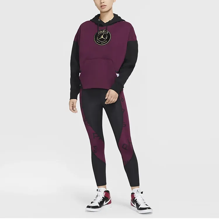 Jordan Paris Saint Germain Sweatshirt Women's Bordeaux Burgundy-2