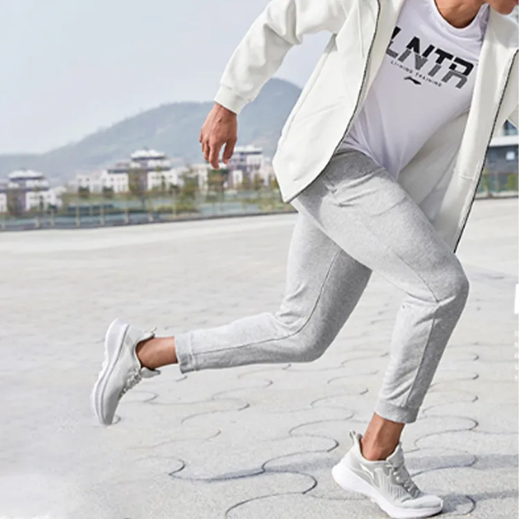 LINING Knitted Sweatpants Men Heather Gray-2