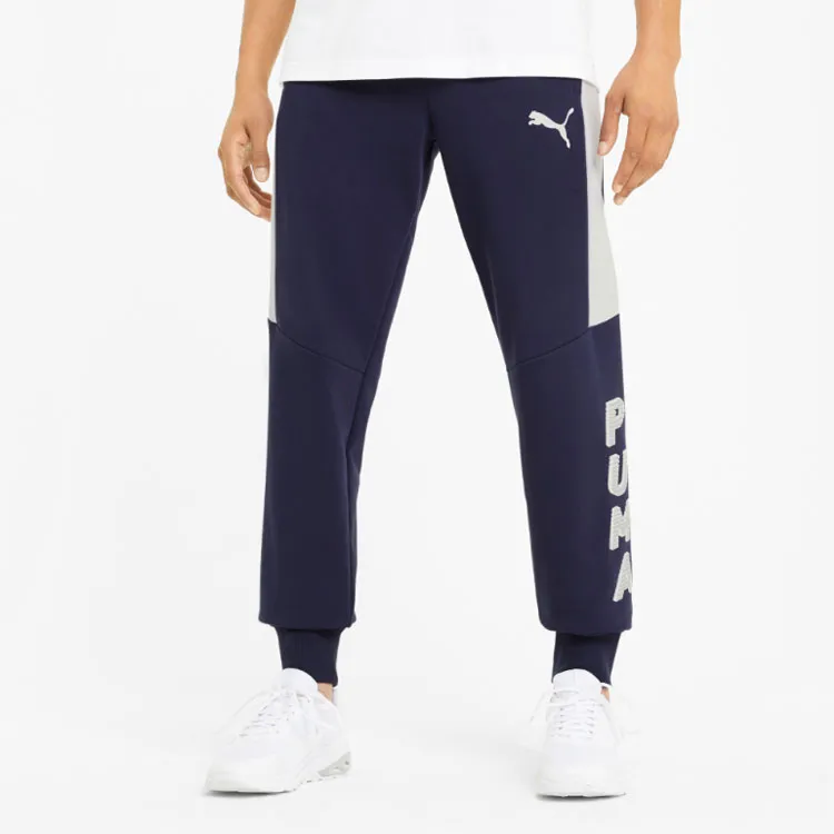 PUMA Knitted Sweatpants Men Tweed Blue-2