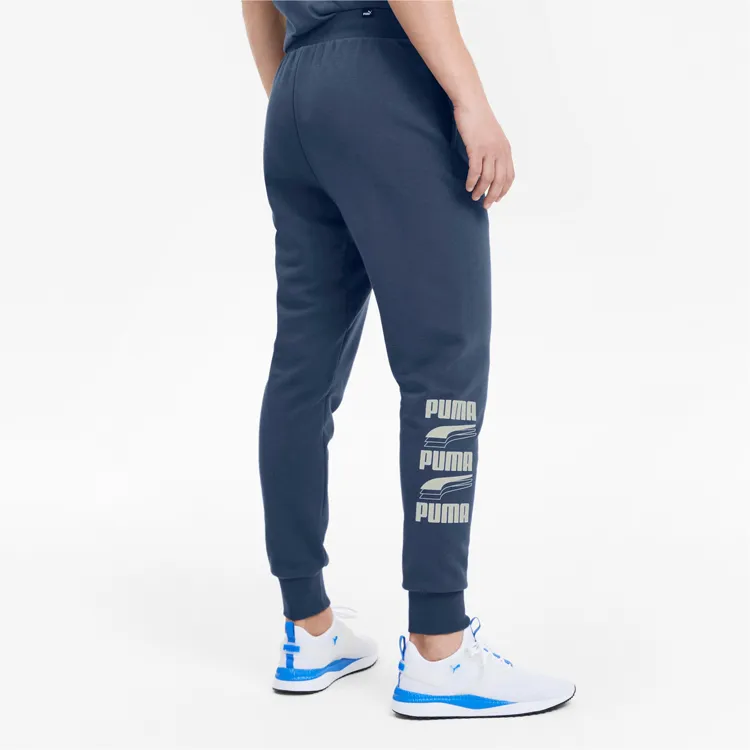 PUMA Knitted Sweatpants Men Dark Denim Blue-3