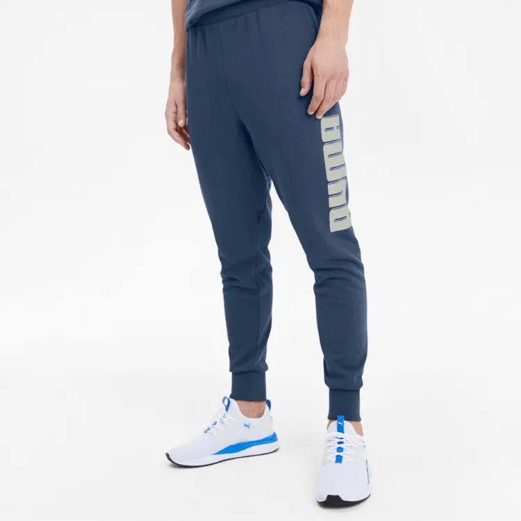 PUMA Knitted Sweatpants Men Dark Denim Blue-4