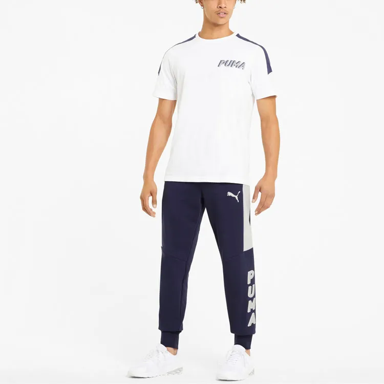 PUMA Knitted Sweatpants Men Tweed Blue-3