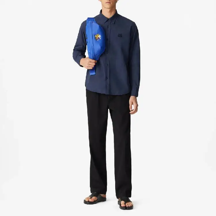 KENZO Classic Tiger Head Shirts Men Navy-2