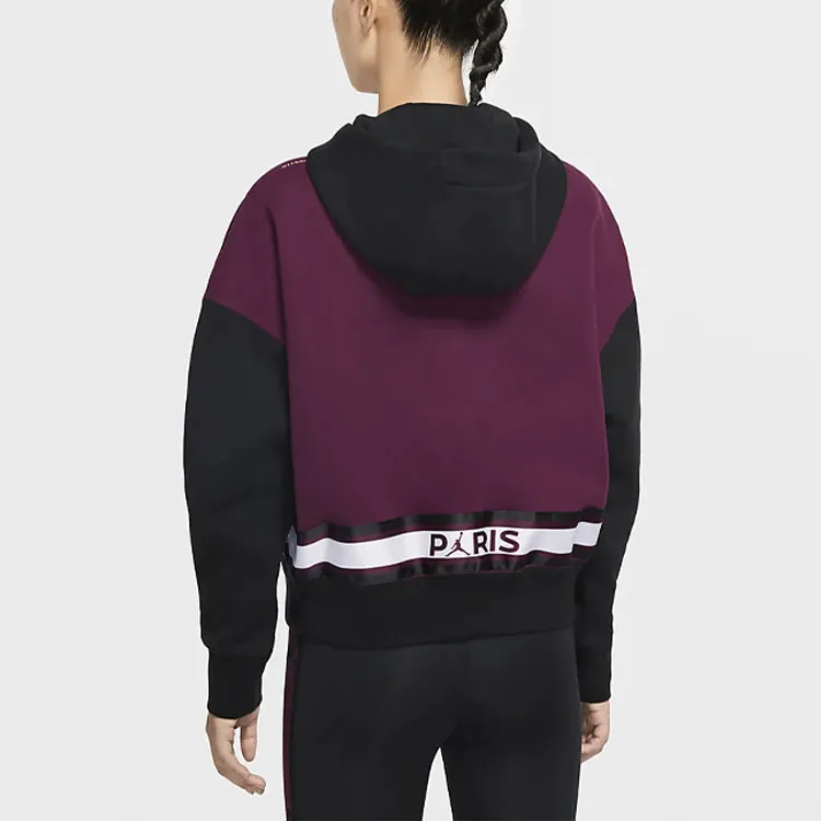 Jordan Paris Saint Germain Sweatshirt Women's Bordeaux Burgundy-4