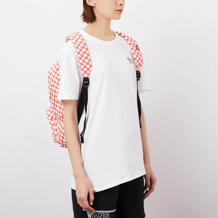 Vans Polyester Backpack Unisex Orange White-6