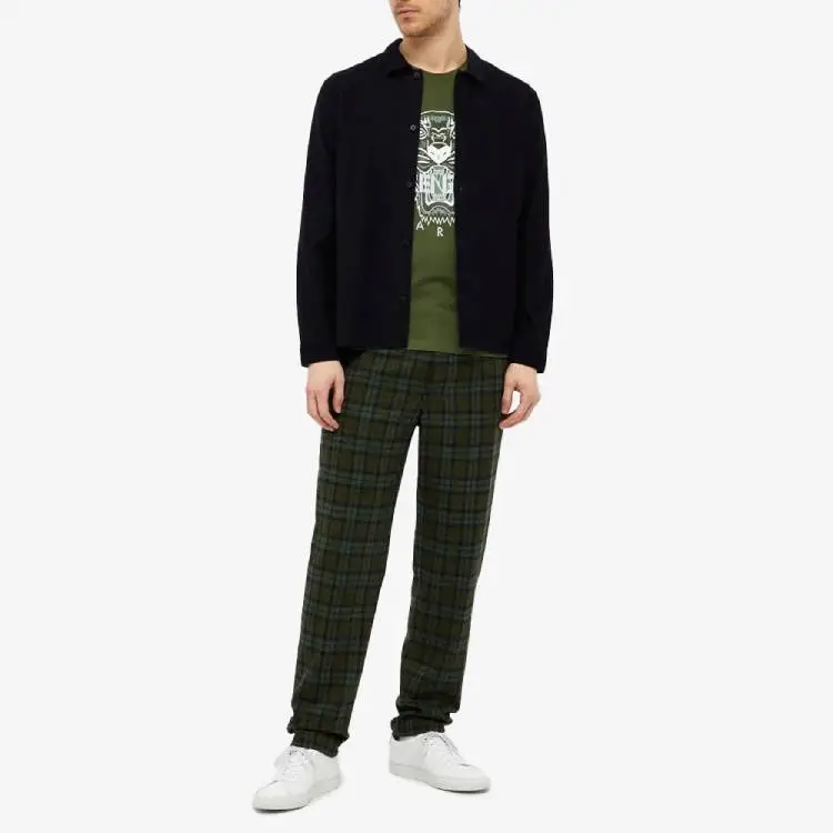 KENZO T Shirts Men Dark Khaki Green-4
