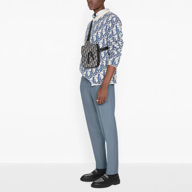 DIOR x Stussy Cashmere Sweater Men's Blue-3