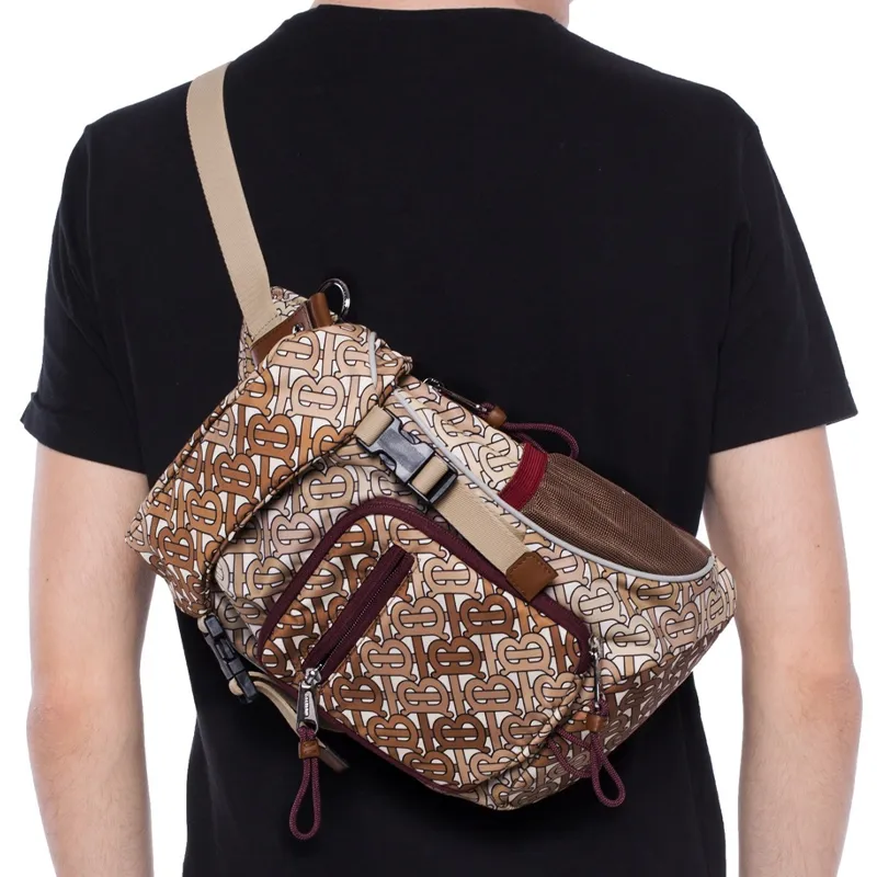 Burberry Nylon Shoulder Bag Crossbody Bag Sling Bags Regular Unisex Brown-5