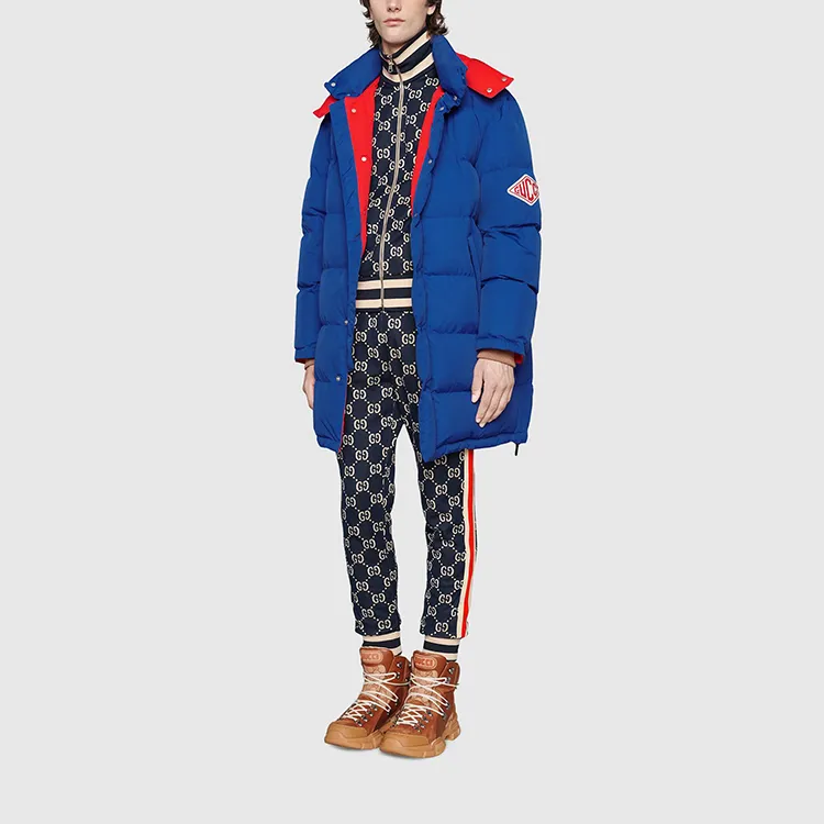 GUCCI GG Men Jacquard Jogging Pant Blue/Ivory-4