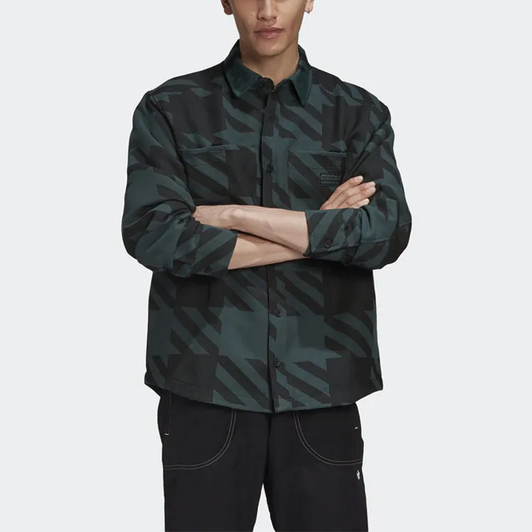 Adidas Originals Shirts Men Black Green-2