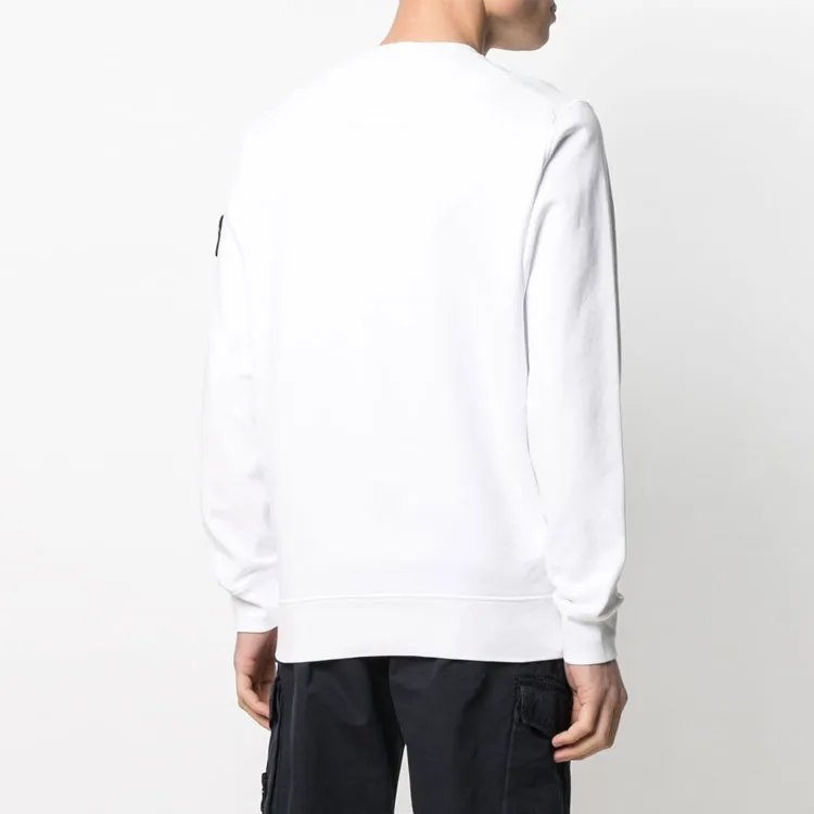 STONE ISLAND Garment Dyed Cotton Fleece Crewneck-3