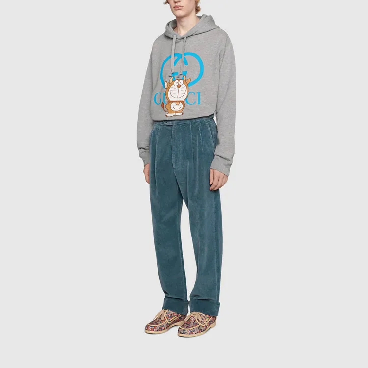GUCCI x Doraemon Sweatshirt Men's Gray-3