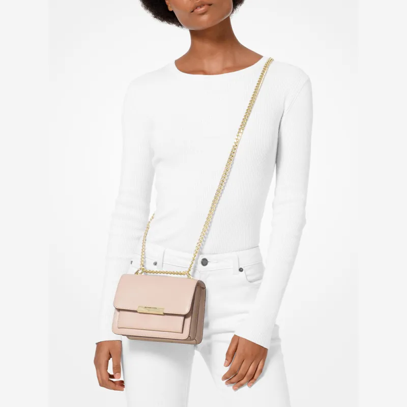 MICHAEL KORS Jade Leather Shoulder Bag Crossbody Bag Extra Small Women's Nude Pink-7