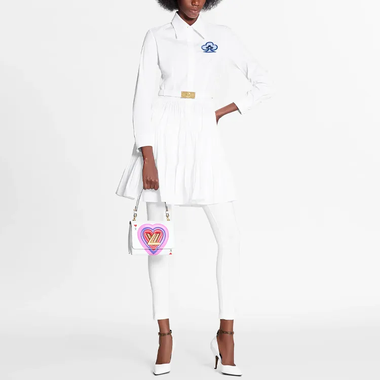 LOUIS VUITTON Long Sleeved Dress Women's White-1