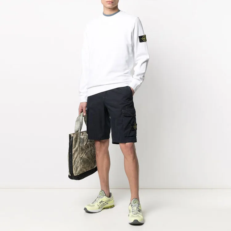 STONE ISLAND Garment Dyed Cotton Fleece Crewneck-2
