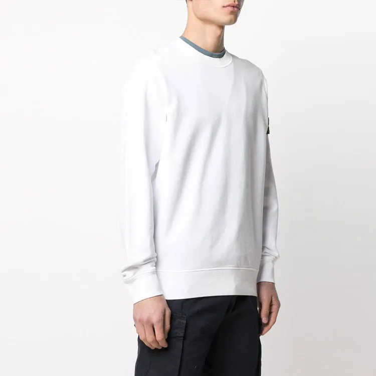 STONE ISLAND Garment Dyed Cotton Fleece Crewneck-4