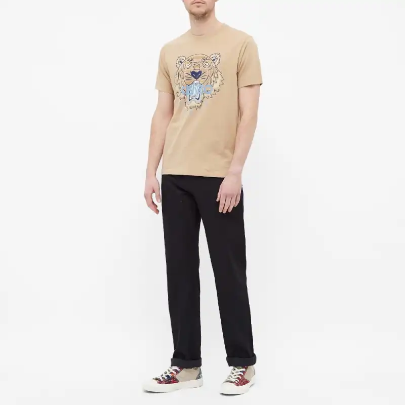 KENZO T Shirts Men Beige Yellow-2
