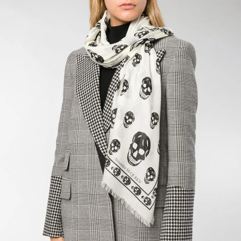 Alexander McQueen Classic Skull Print Scarf-2
