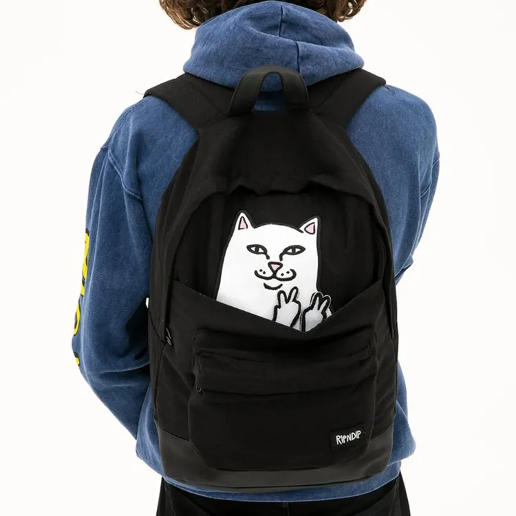 RIPNDIP Nylon Fabric Backpack Regular Unisex Black-5