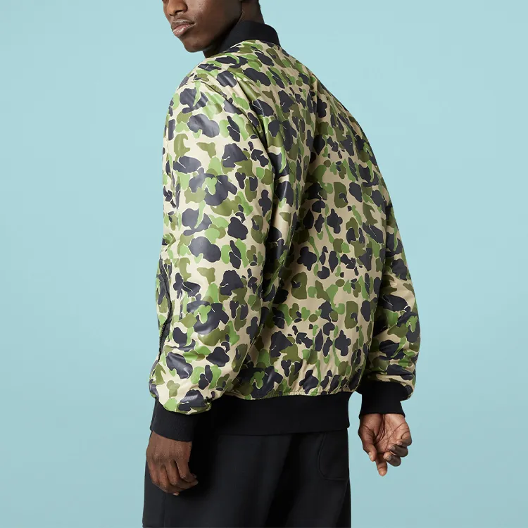 Converse Puffer Jacket Men's Green Camouflage-4