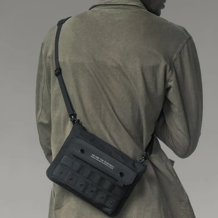 Subcrew Polyester Envelope Bag, Small Square Bag, Crossbody Bag Regular Men's Black-4