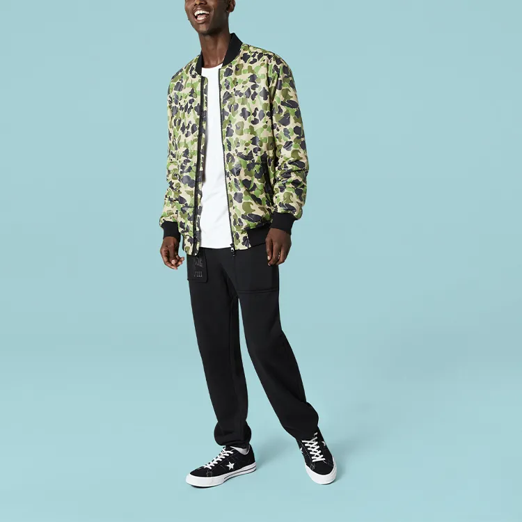 Converse Puffer Jacket Men's Green Camouflage-2