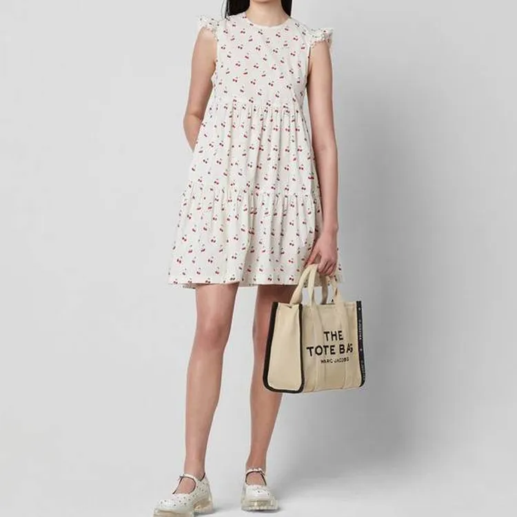 MARC JACOBS The Jacquard Tote Bag Medium Warm Sand-5
