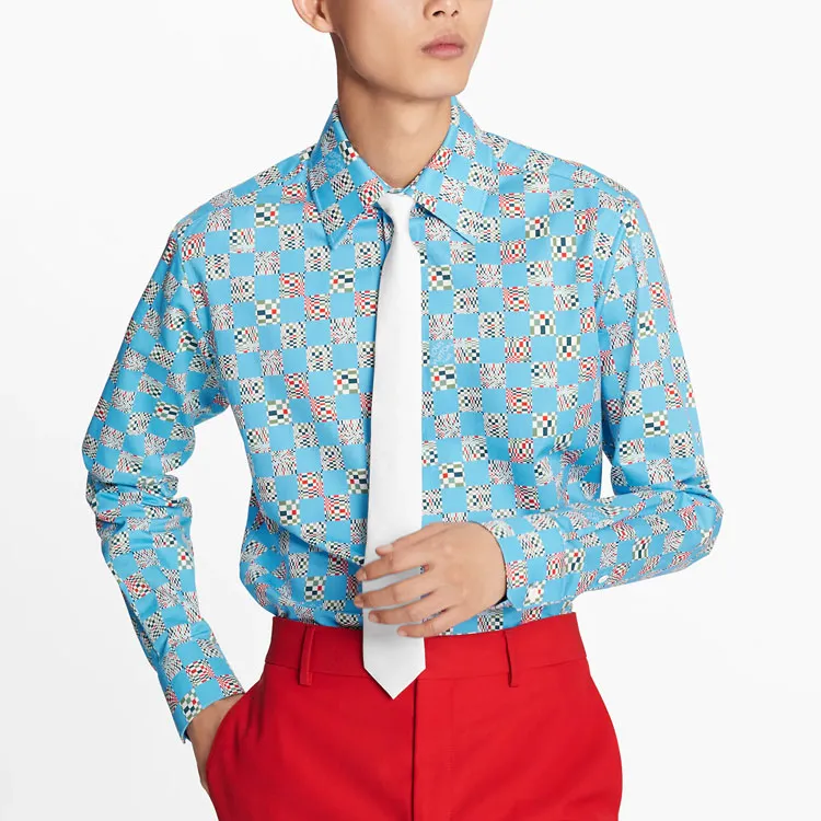LOUIS VUITTON Shirt Men's Light Blue-1