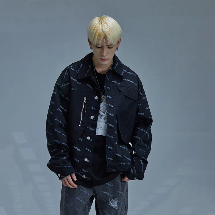 ENSHADOWER Denim Jacket Unisex Black-2