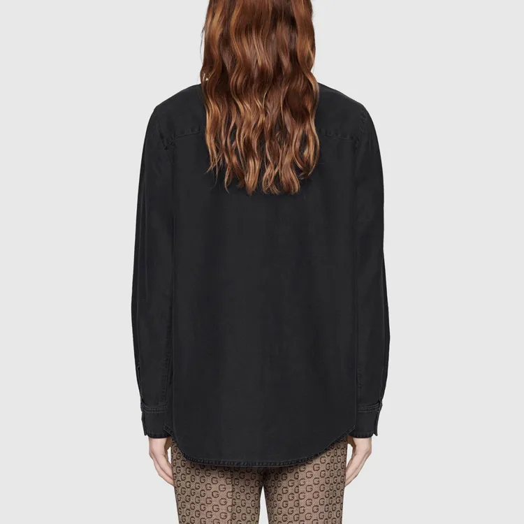 GUCCI Shirts Men Black-3