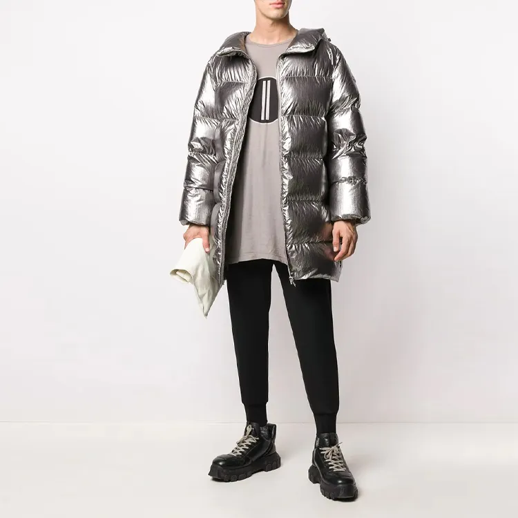 Rick Owens X MONCLER GENIUS RICK OWENS Co brand Down Jackets Unisex Silver-1
