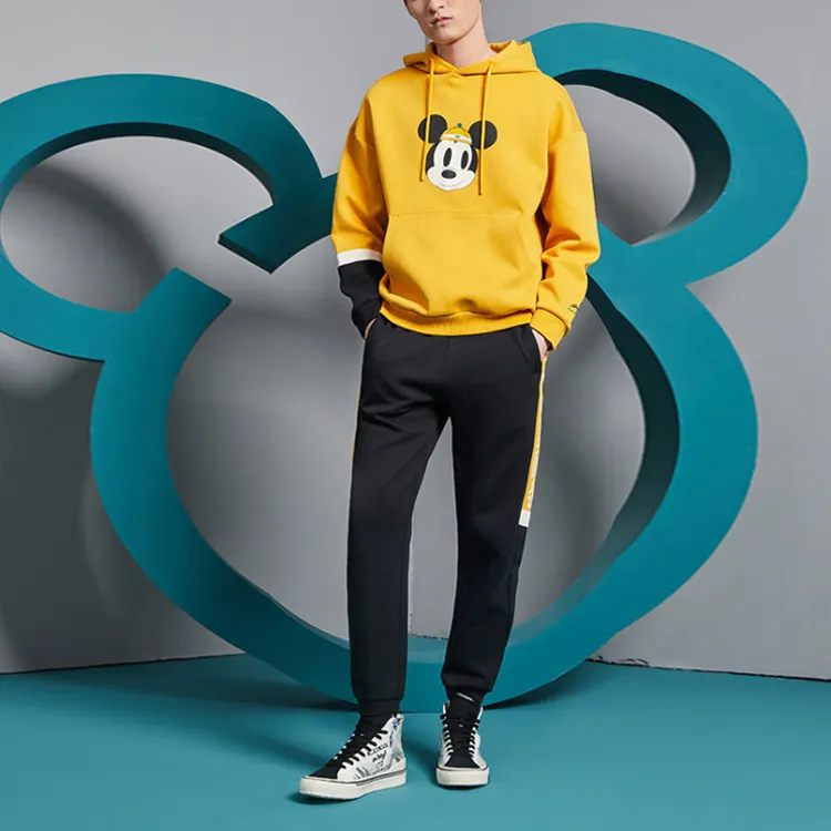 Disney X LINING Knitted Sweatpants Men Black-2