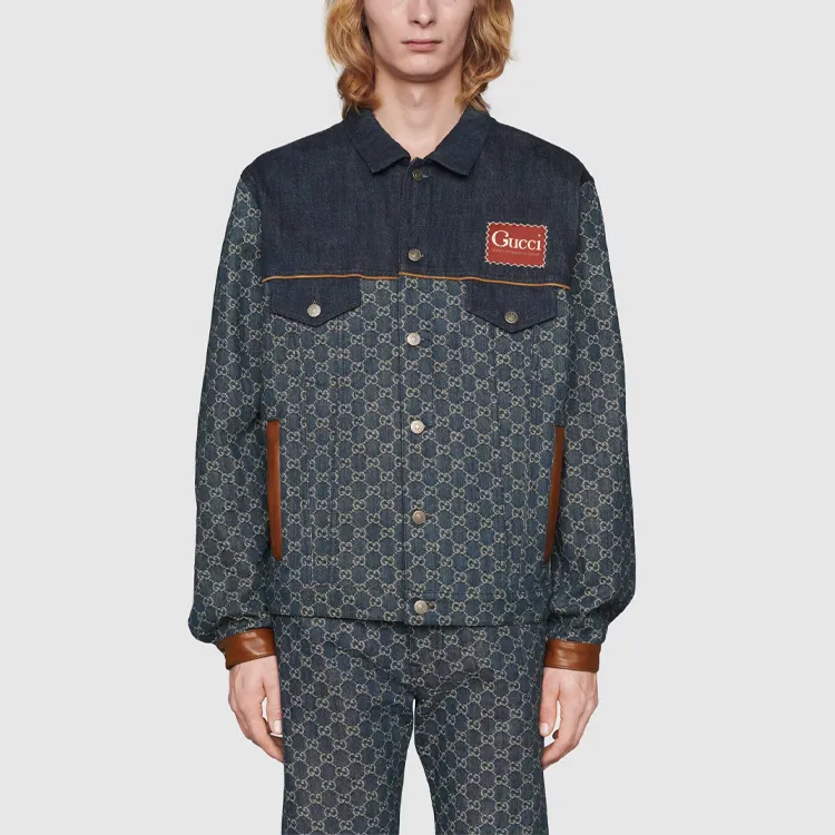 GUCCI Gg Monogram Eco Washed Organic Denim Jacket-4