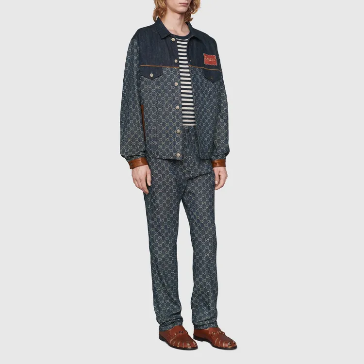 GUCCI Gg Monogram Eco Washed Organic Denim Jacket-2