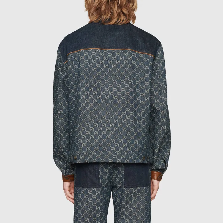 GUCCI Gg Monogram Eco Washed Organic Denim Jacket-3