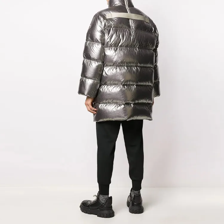 Rick Owens X MONCLER GENIUS RICK OWENS Co brand Down Jackets Unisex Silver-4