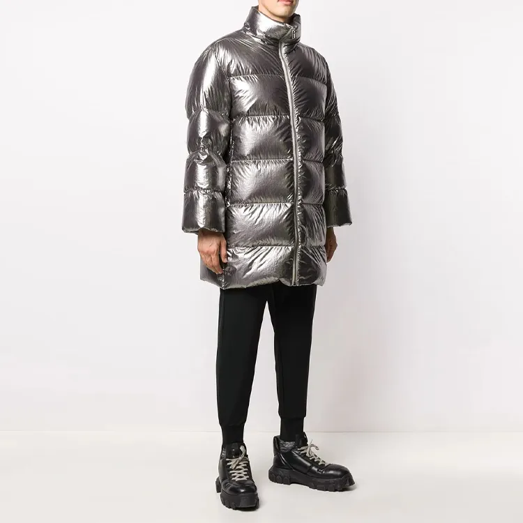 Rick Owens X MONCLER GENIUS RICK OWENS Co brand Down Jackets Unisex Silver-3