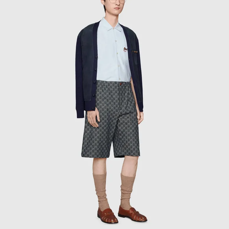 GUCCI Denim Shorts Men's Dark Blue-1