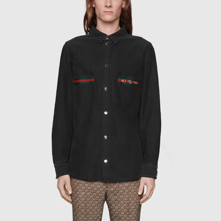 GUCCI Shirts Men Black-2