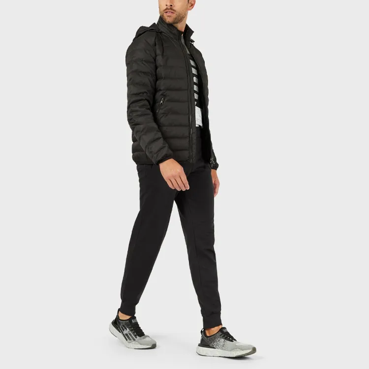 EMPORIO ARMANI Knitted Sports Pants Men's Black-3