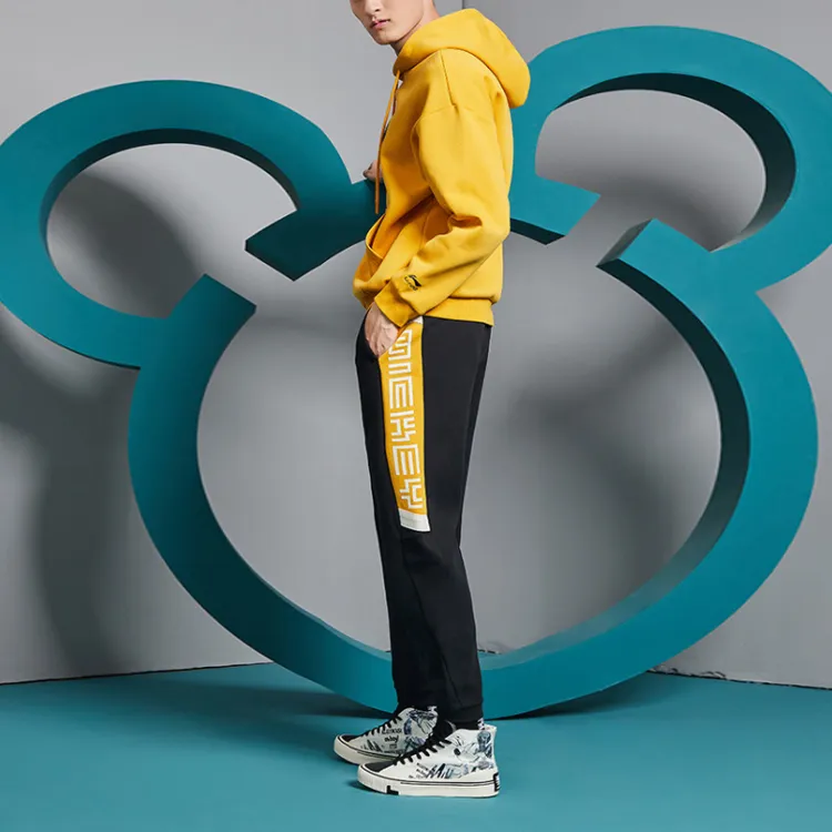 Disney X LINING Knitted Sweatpants Men Black-4