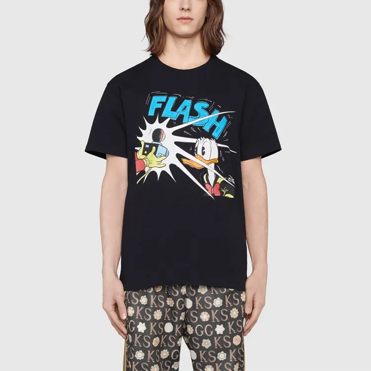 GUCCI X Disney Men Donald Duck T-Shirt Black/Multi-5