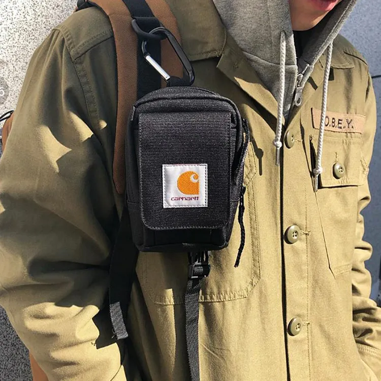 Carhartt WIP Polyester Hanging Bag Keychain With Waist Bag Regular Unisex Black-4