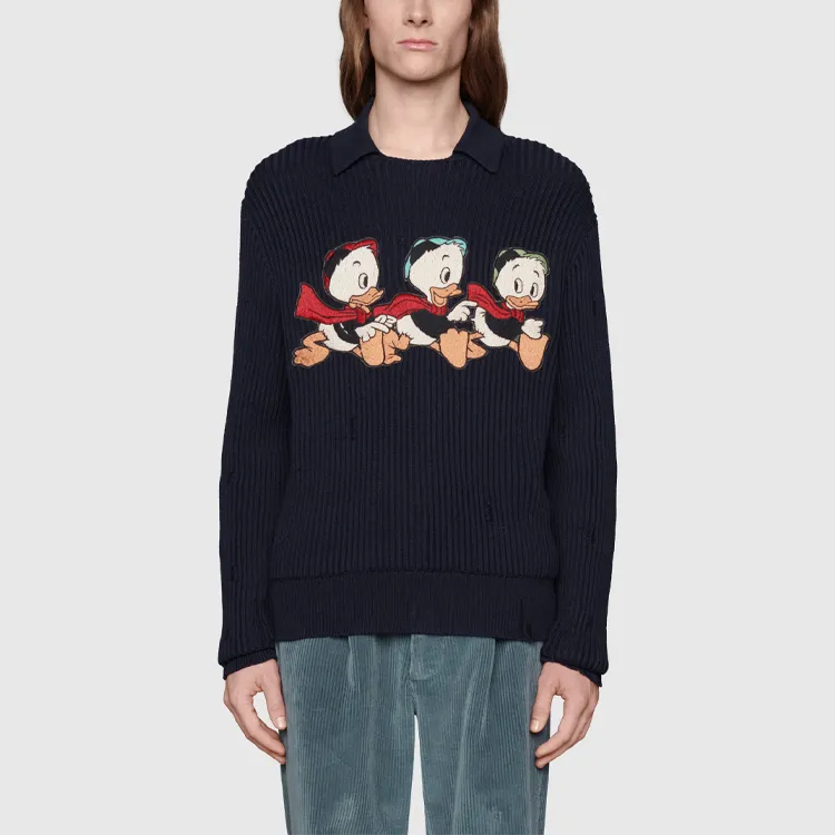 Disney X GUCCI Sweaters Men Dark Blue-2