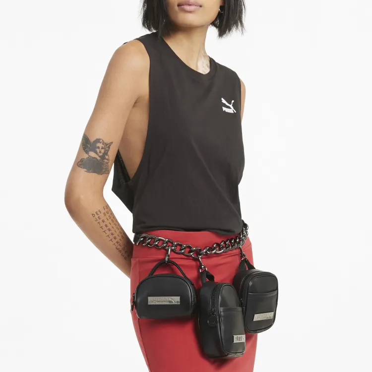 PUMA Artificial Leather Fanny Pack Regular Women's Black-4