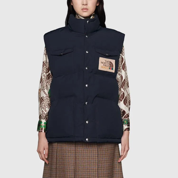 The North Face X GUCCI X The North Face Vests Women's Blue-1
