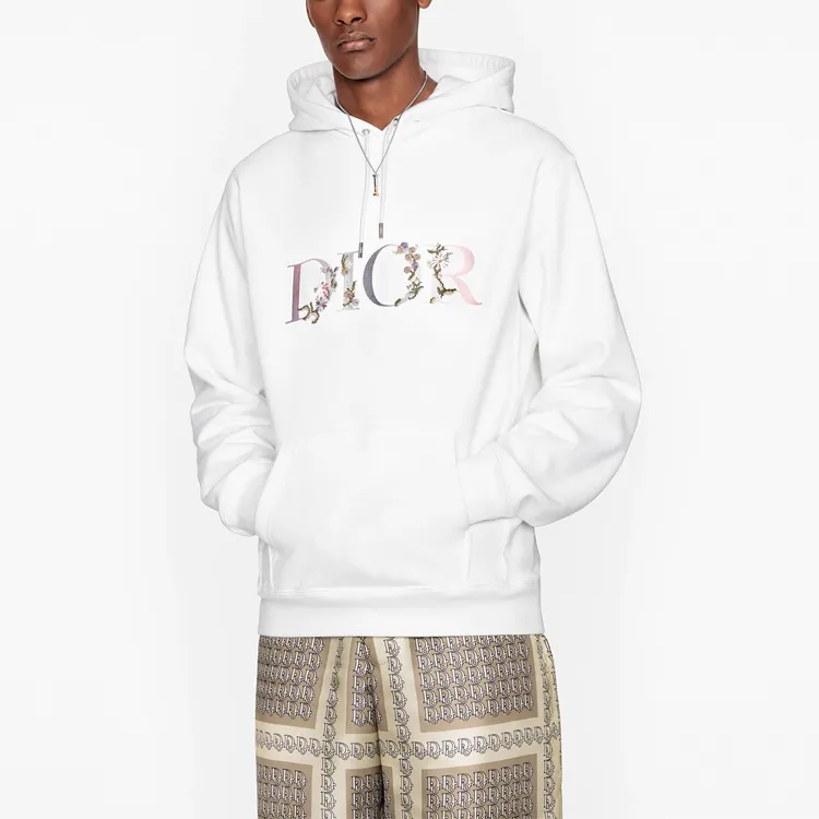 DIOR Flowers Embroidered Hoodie-2