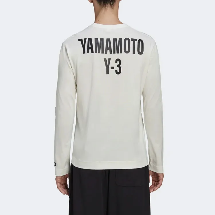 Y 3 T Shirts Unisex Ecru-3
