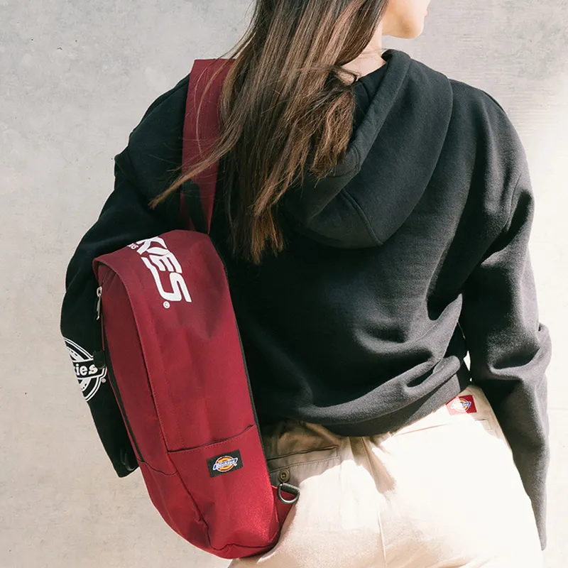 Dickies Acrylic With Cotton Sling Bag Fanny Pack Crossbody Bags Regular Unisex Red-3