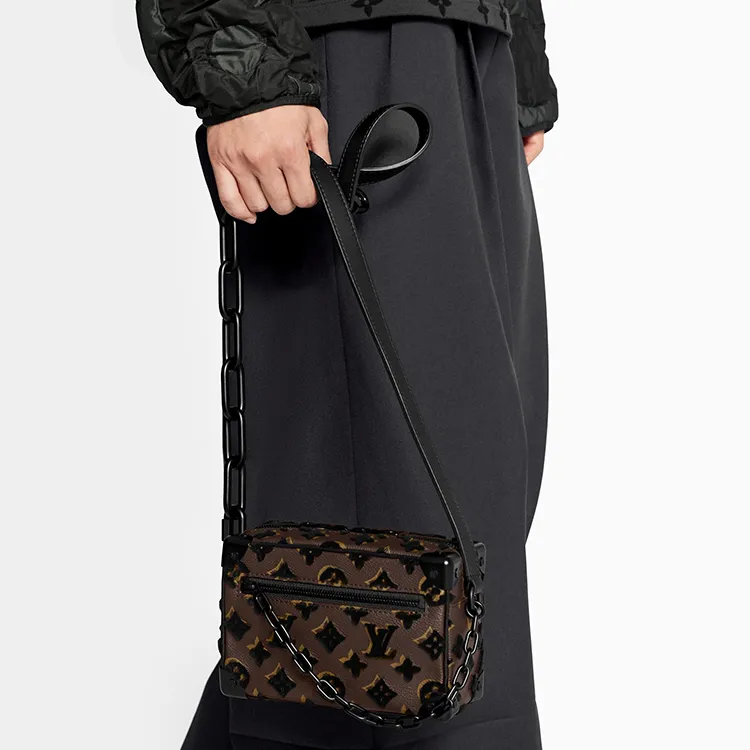 LOUIS VUITTON Mini Soft Trunk Monogram Tuffetage Black-6